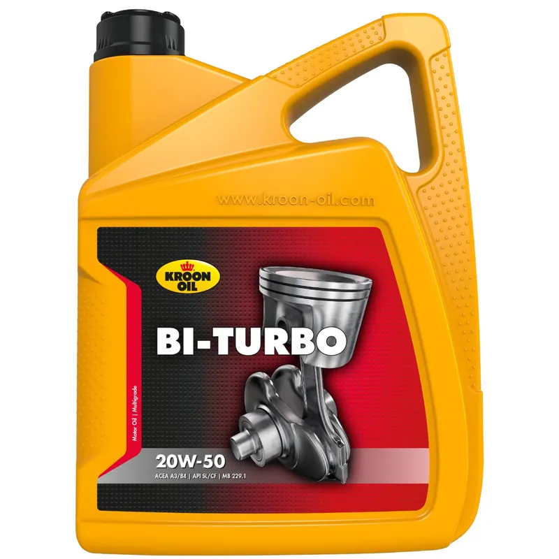 Beperkte Voorraad Kroon Oil Bi-Turbo 20w50 motorolie 5 liter